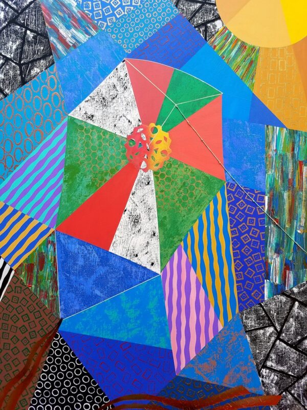 Kite, Mixed media on canvas