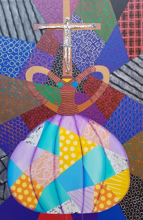 Palette Mare, Mixed media on canvas, 36" X 24"
