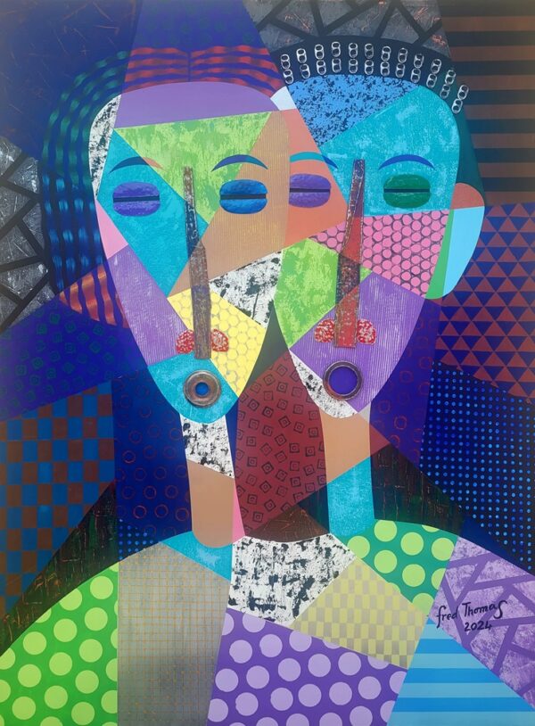 The Couple 4 Mixed Media on Canvas
